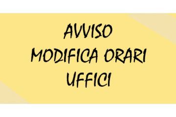 Variazione orari comunali